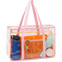 Bolsa de Playa Transparente Fammart para Mujer Impermeable con Cierre Bolsa de Playa Transparente Fammart para Mujer Impermeable con Cierre