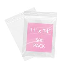Bolsa de poliéster com zíper iMailer 11 x 14 cm 500 unidades de plástico refechável transparente