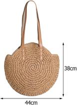 Bolsa de praia Bolsas de palha Bolsa de palha tecida à mão, Bolsa de palha, Mulheres de verão Bolsas de compras de ombro