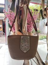 BOLSA DE PRAIA COM MIÇANGAS MARROM Bolsa de Praia:Bolsa de Praia BOLSA DE PRAIA COM MIÇANGAS MARROM Bolsa de Praia:Bolsa de Praia