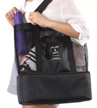 Bolsa De Praia Com Recipiente Térmico Sacola Piquenique Play Joy