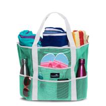 Bolsa de praia de malha Dejaroo Strong Lightweight Tote 43x23x38 cm