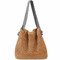 Bolsa de praia de palha Fauson Summer para mulheres e bolsas de ombro Bolsa de praia de palha Fauson Summer para mulheres e bolsas de ombro
