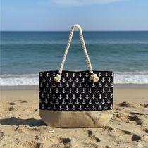 Bolsa de Praia feminina Alça de Corda Modelo Novo Verão de Piscina Grande Resistente com forro inter Bolsa de Praia feminina Alça de Corda Modelo Novo Verão de Piscina Grande Resistente com forro inter