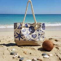 Bolsa de Praia feminina Alça de Corda Modelo Novo Verão de Piscina Grande Resistente com forro inter Bolsa de Praia feminina Alça de Corda Modelo Novo Verão de Piscina Grande Resistente com forro inter