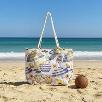 Bolsa de Praia feminina Alça de Corda Modelo Novo Verão de Piscina Grande Resistente com forro inter Bolsa de Praia feminina Alça de Corda Modelo Novo Verão de Piscina Grande Resistente com forro inter