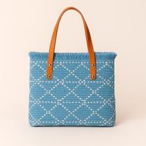 Bolsa de Praia Feminina Grande Crochê Trançado Espaçosa 23L com Alça Amarela