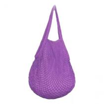 Bolsa De Praia Feminina Saco De Rede Macramê Verão Piscina Com Alça roxo