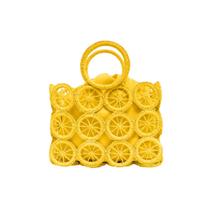 Bolsa de Praia Feminina Transversal Alça de Mão Em Palha Sintética