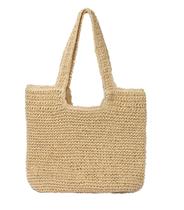 Bolsa de praia GOLDTIMO Summer Soft Large Woven Straw Bege Women Bolsa de praia GOLDTIMO Summer Soft Large Woven Straw Bege Women