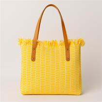 Bolsa de Praia Grande Feminina Crochê Trançada Espaçosa com Alça Lilás