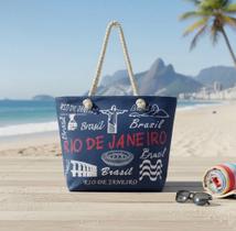 Bolsa De Praia Grande Lembrança Rio De Janeiro Alça Trançada Bolsa De Praia Grande Lembrança Rio De Janeiro Alça Trançada