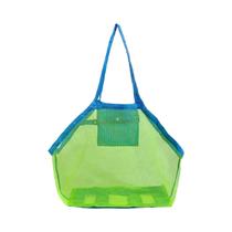 Bolsa De Praia Grande Multicolorida Em Malha Respirável Dobrável Com Furo Para Pendurar Bolsa De Praia Grande Multicolorida Em Malha Respirável Dobrável Com Furo Para Pendurar