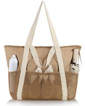 Bolsa de praia HOMESPON impermeável à prova de areia para mulheres (cáqui)