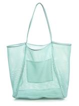 Bolsa de Praia HOXIS em Tela Grande Azul Gelo 44x40x13cm Bolsa de Praia HOXIS em Tela Grande Azul Gelo 44x40x13cm