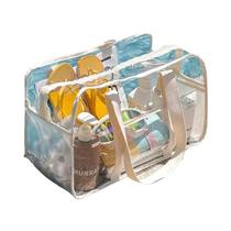 Bolsa De Praia Impermeável De Grande Capacidade Transparente Em PVC Com Separação Para Seco E Bolsa De Praia Impermeável De Grande Capacidade Transparente Em PVC Com Separação Para Seco E