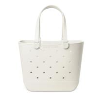 Bolsa de Praia Impermeável Simple Modern Getaway - Tote de Borracha Creme