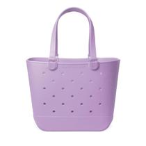 Bolsa de Praia Impermeável Simple Modern - Tote de Borracha Roxa
