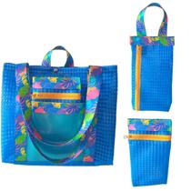 Bolsa de Praia - Kit 3 peças Bolsa + Necessaire + Carteira