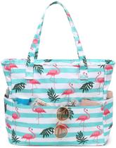 Bolsa de praia LEDAOU impermeável para mulheres à prova de areia com zíper