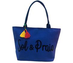 Bolsa de Praia Neon Azul Feminina Viagem Verão Piscina Resistente Premium Bolsa de Praia Neon Azul Feminina Viagem Verão Piscina Resistente Premium