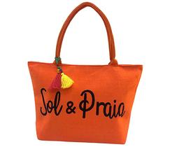 Bolsa de Praia Neon Laranja Feminina Viagem Verão Piscina Resistente Premium