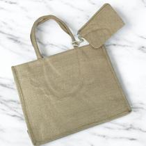 Bolsa De Praia Palha Feminina Com zíper De Ombro Sacola Ecobag Tote Juta Natural Com Necessaire