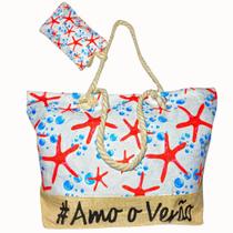 Bolsa de Praia Piscina Grande em Tecido com Nécessaire Bolsa de Praia Piscina Grande em Tecido com Nécessaire