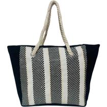 Bolsa de Praia Preta Feminina Listrada Alça Verão Piscina Mercado Bolsa de Praia Preta Feminina Listrada Alça Verão Piscina Mercado