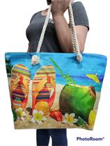 Bolsa de praia summer verão lona 003