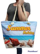 Bolsa de praia summer verão lona 007