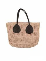 Bolsa de Praia Trançada Feminina Palha Sintética Reforçada Moda Praia - Kingleen