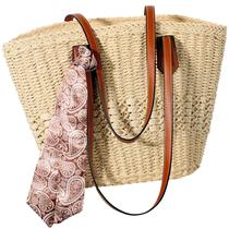 Bolsa de praia Trifabricy, bolsa de praia grande em tecido de palha para mulheres