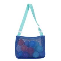 Bolsa de praia UTTPLL, malha colorida, ajustável para crianças, azul marinho e lago