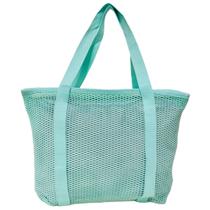 Bolsa De Praia Verde Tote Bag Tela Mesh Emborrachada Piscina