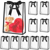 Bolsa de presente Aliceset Clear Plastic 12 peças com fita 18x26x8cm