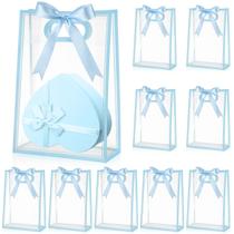 Bolsa de presente Aliceset Clear Plastic 12 peças com fita 18x26x8cm Bolsa de presente Aliceset Clear Plastic 12 peças com fita 18x26x8cm