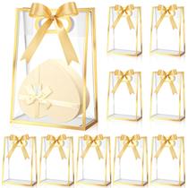 Bolsa de presente Aliceset Clear Plastic 12 peças com fita 18x26x8cm