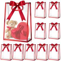 Bolsa de presente Aliceset Clear Plastic 12 peças com fita 18x26x8cm