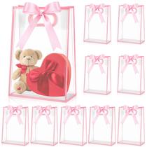 Bolsa de presente Aliceset Clear Plastic 12 peças com fita 18x26x8cm