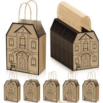 Bolsa de presente Colarr House Shaped 50 unidades para agente imobiliário marrom