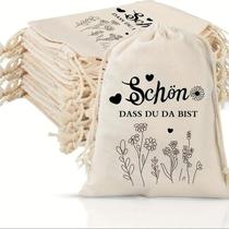 Bolsa de presente de algodão com cordão, bolsa de agradecimento, 20 unidades Bolsa de presente de algodão com cordão, bolsa de agradecimento, 20 unidades