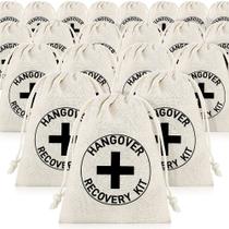 Bolsa de presente de algodão preto com estampa cruzada com cordão 13 x 18 cm, pacote com 20