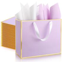 Bolsa de presente de papel metálico ReliThick com alças 30x25x10cm, pacote com 12 Bolsa de presente de papel metálico ReliThick com alças 30x25x10cm, pacote com 12