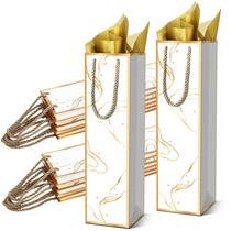 Bolsa de presente de vinho Fingertip WD, pacote com 20 alças e papel de seda Bolsa de presente de vinho Fingertip WD, pacote com 20 alças e papel de seda