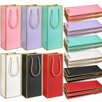 Bolsa de presente de vinho KEEPARTY 18 peças com alça de papel kraft de 13 x 10 x 33 cm