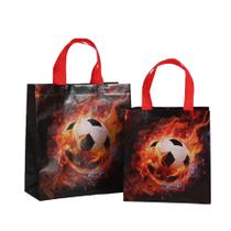 Bolsa de presente impermeável não tecida com estampa de futebol americano de 12 peças