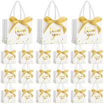Bolsa de presente Jetec Mini Paper 45 unidades Thank You Bulk branca/dourada