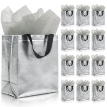 Bolsa de presente Keerxunbag reutilizável com papel de seda 10x10x20cm 12 unidades