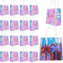 Bolsa de presente Naisidas Holographic 20x20x8cm PVC transparente para presente
